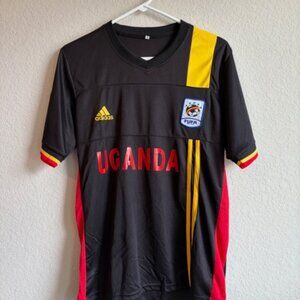 NWT Adidas Uganda Soccer Jersey Youth XL -FUFA Sports Black Sports Outdoors